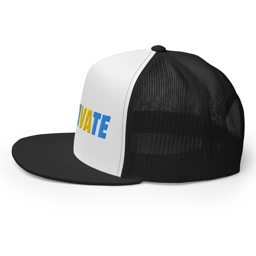 MOTIVATE Flat Bill Trucker Cap by CoVA Tennis