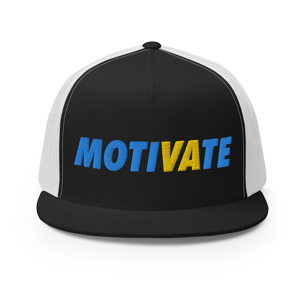 MOTIVATE Flat Bill Trucker Cap by CoVA Tennis