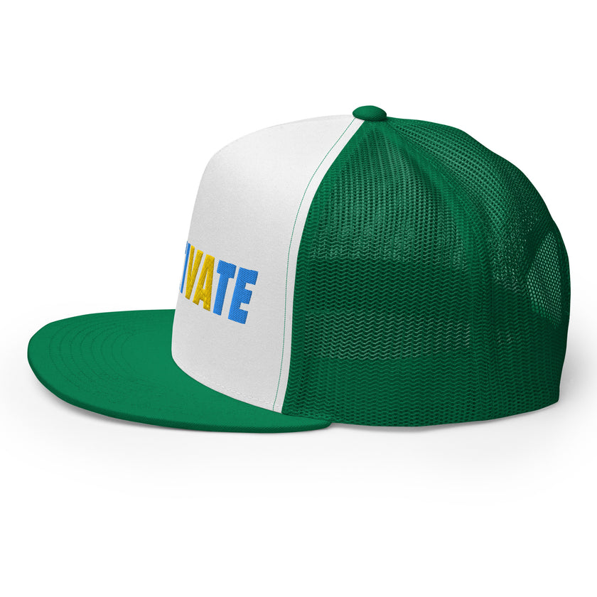 MOTIVATE Flat Bill Trucker Cap by CoVA Tennis