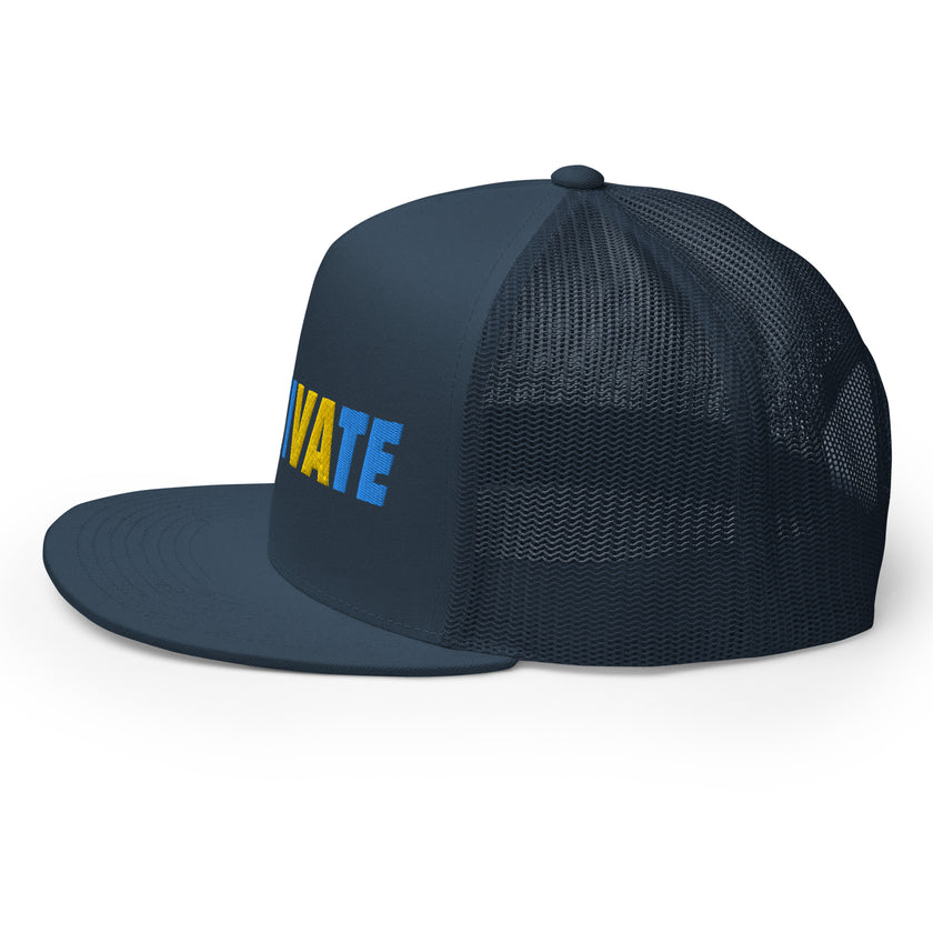 MOTIVATE Flat Bill Trucker Cap by CoVA Tennis