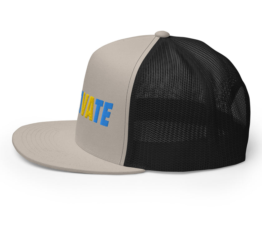 MOTIVATE Flat Bill Trucker Cap by CoVA Tennis