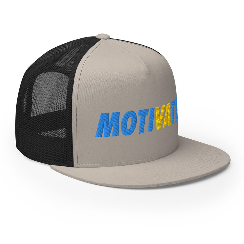 MOTIVATE Flat Bill Trucker Cap by CoVA Tennis