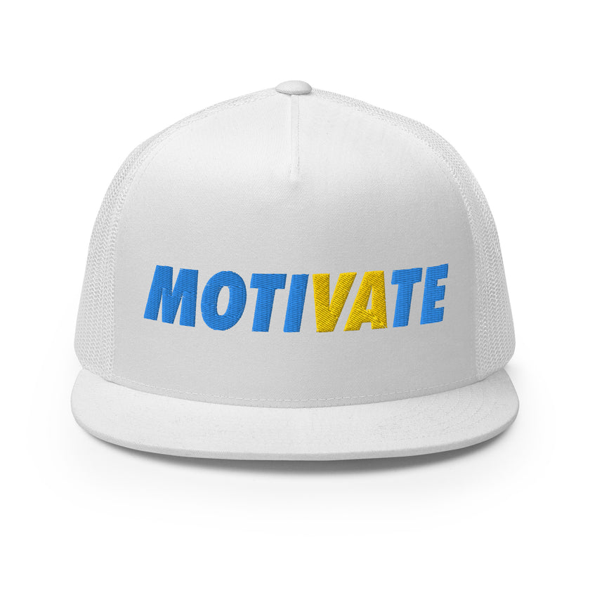 MOTIVATE Flat Bill Trucker Cap by CoVA Tennis