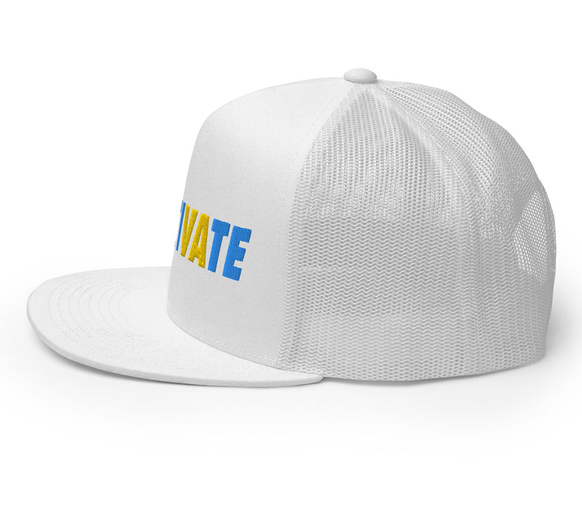 MOTIVATE Flat Bill Trucker Cap by CoVA Tennis