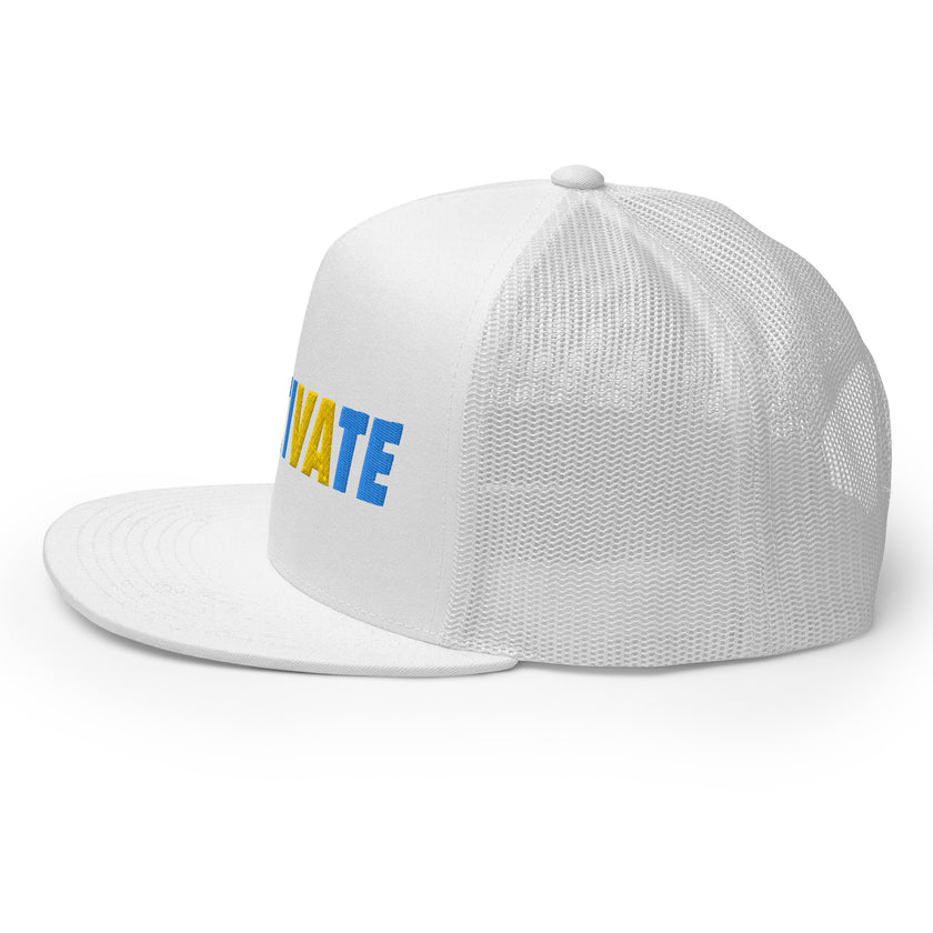 MOTIVATE Flat Bill Trucker Cap by CoVA Tennis