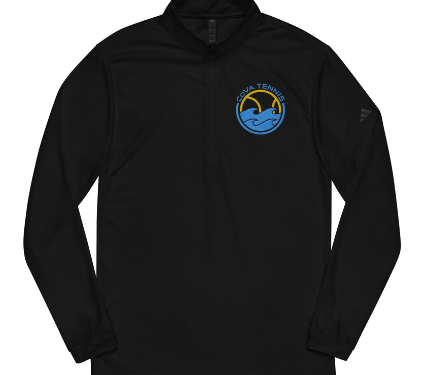 CoVA Tennis Ball & Waves Logo Quarter zip pullover