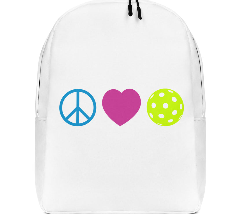 Peace Love Pickleball Minimalist Backpack