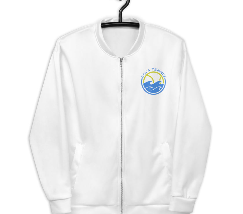 CoVA Tennis Ball & Waves Logo Unisex Bomber Jacket