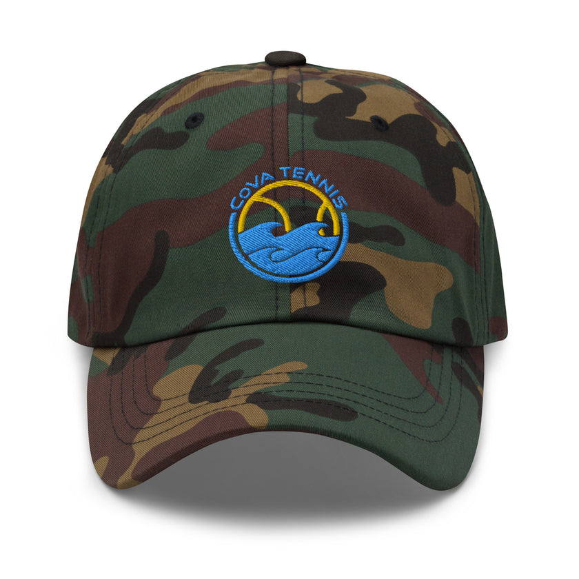 CoVA Tennis Ball & Waves Logo Dad hat