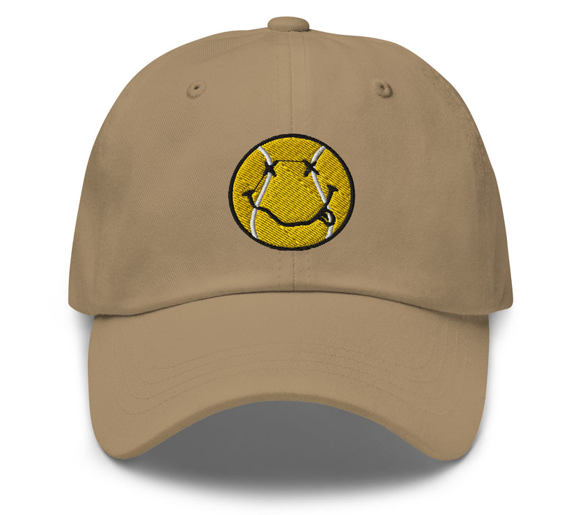 Smiling Tennis Ball by CoVA Tennis Dad hat