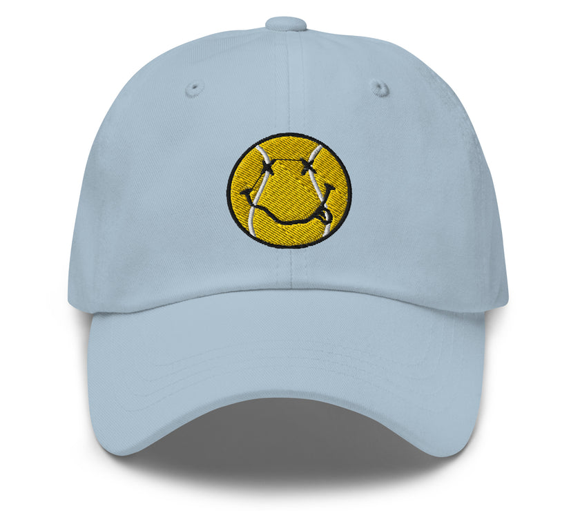 Smiling Tennis Ball by CoVA Tennis Dad hat