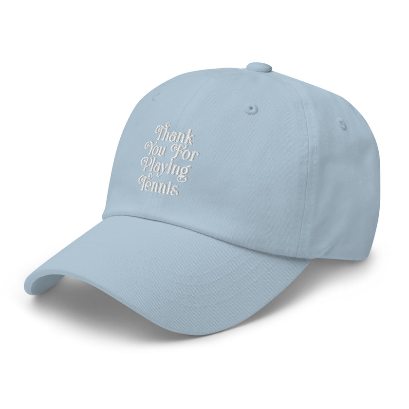 Thank You For Playing Tennis by CoVA Tennis Dad hat