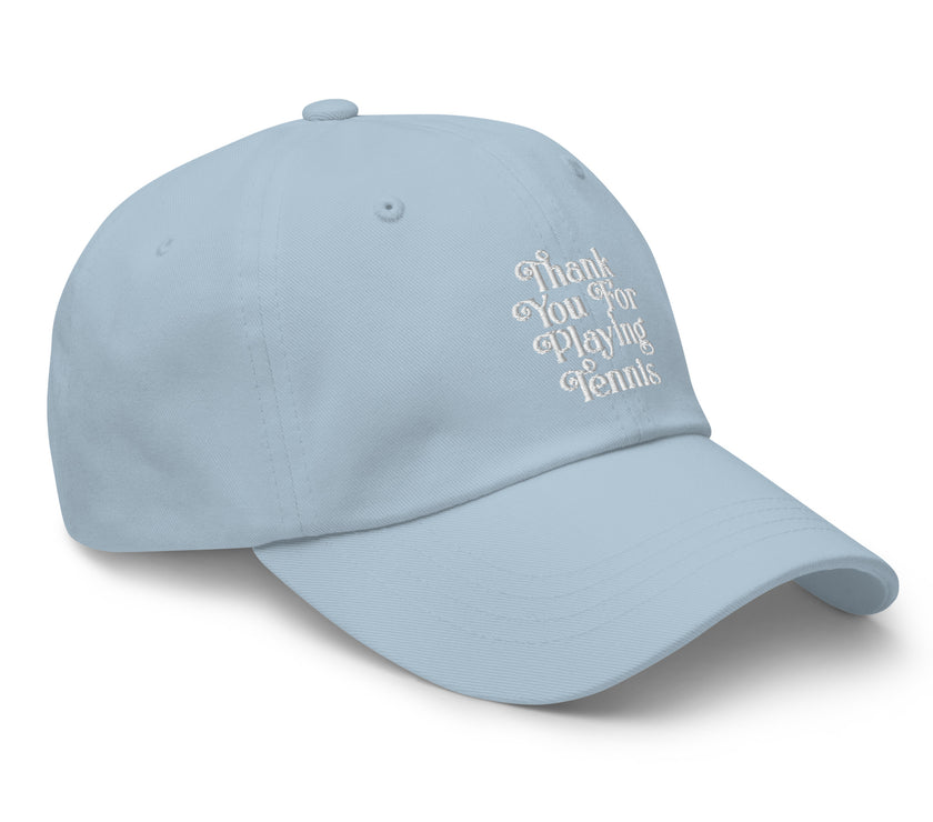 Thank You For Playing Tennis by CoVA Tennis Dad hat