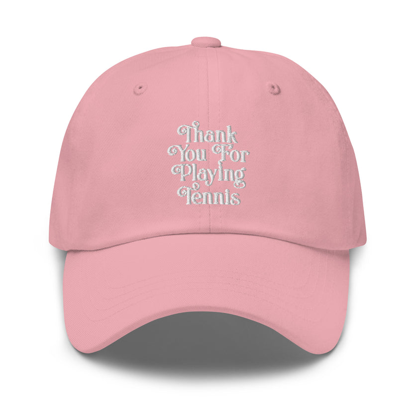 Thank You For Playing Tennis by CoVA Tennis Dad hat