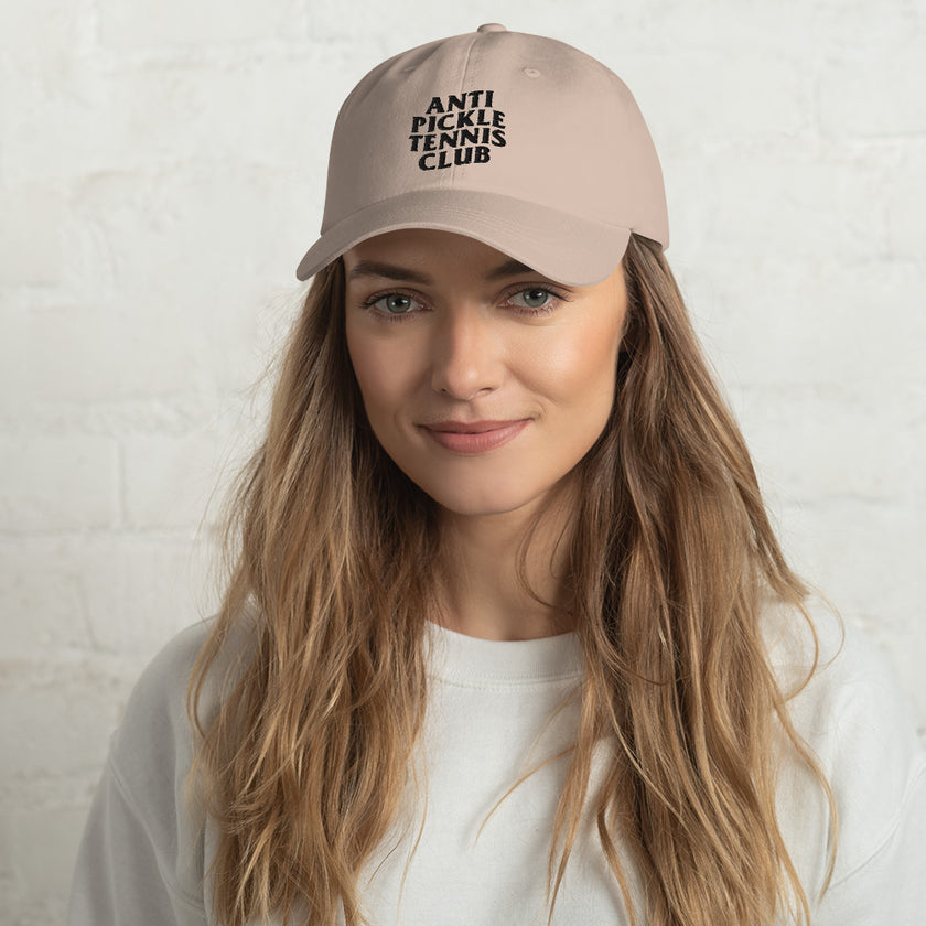 Anti Pickleball Tennis Club Dad hat by CoVA Tennis