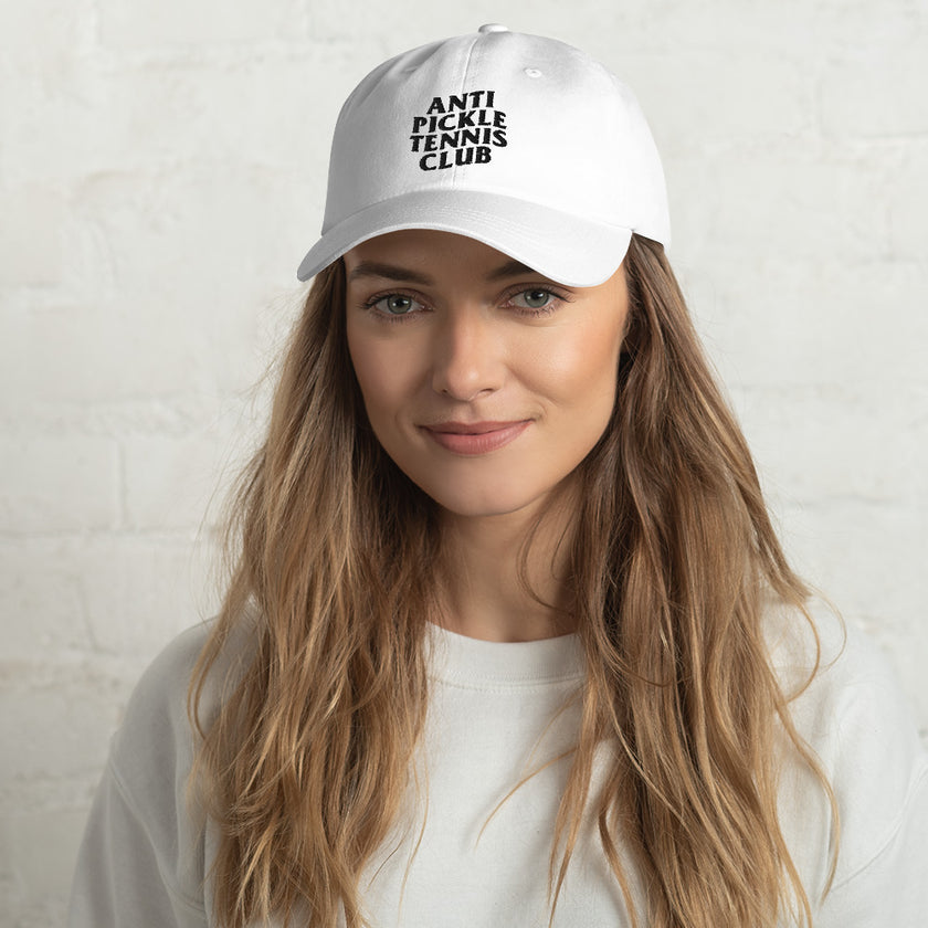 Anti Pickleball Tennis Club Dad hat by CoVA Tennis