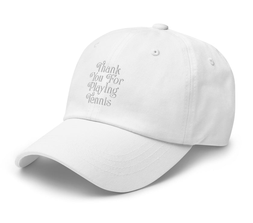 Thank You For Playing Tennis by CoVA Tennis Dad hat