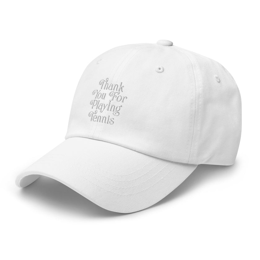 Thank You For Playing Tennis by CoVA Tennis Dad hat