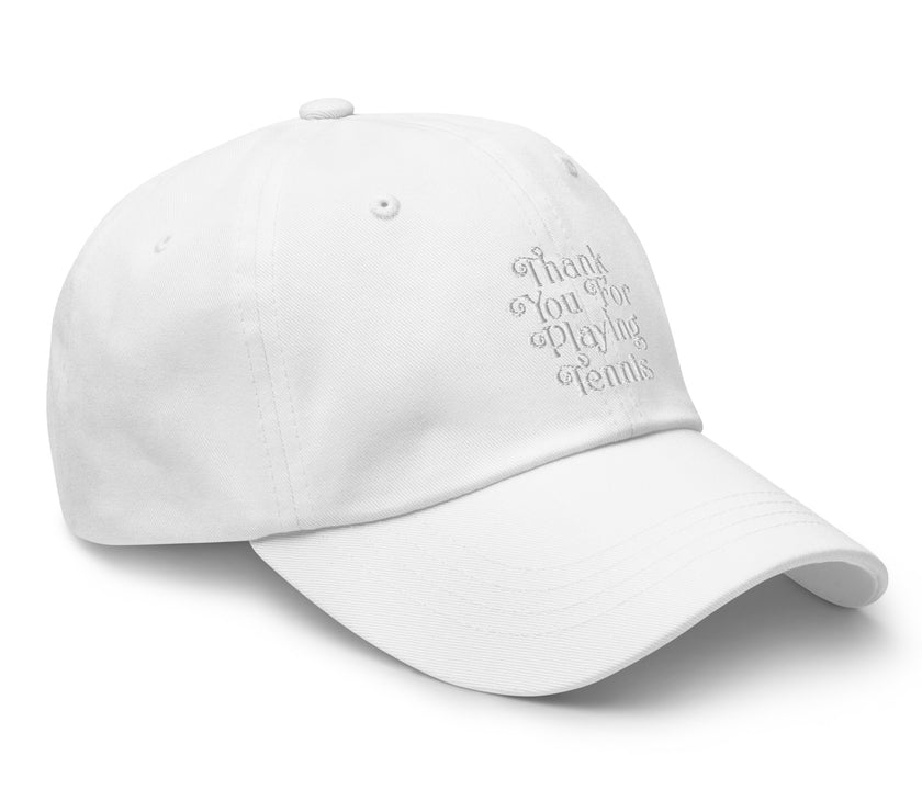 Thank You For Playing Tennis by CoVA Tennis Dad hat