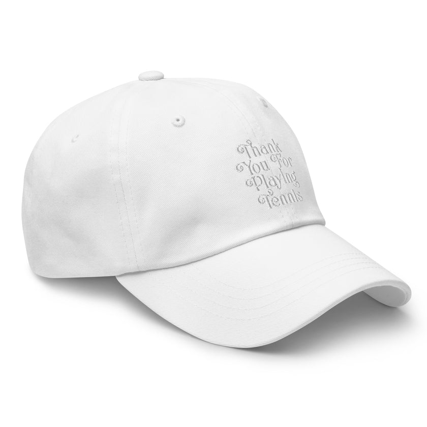 Thank You For Playing Tennis by CoVA Tennis Dad hat