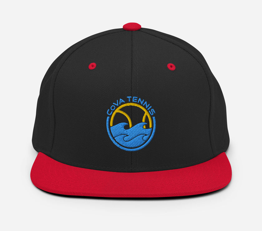 CoVA Tennis Ball & Waves Logo Snapback Hat