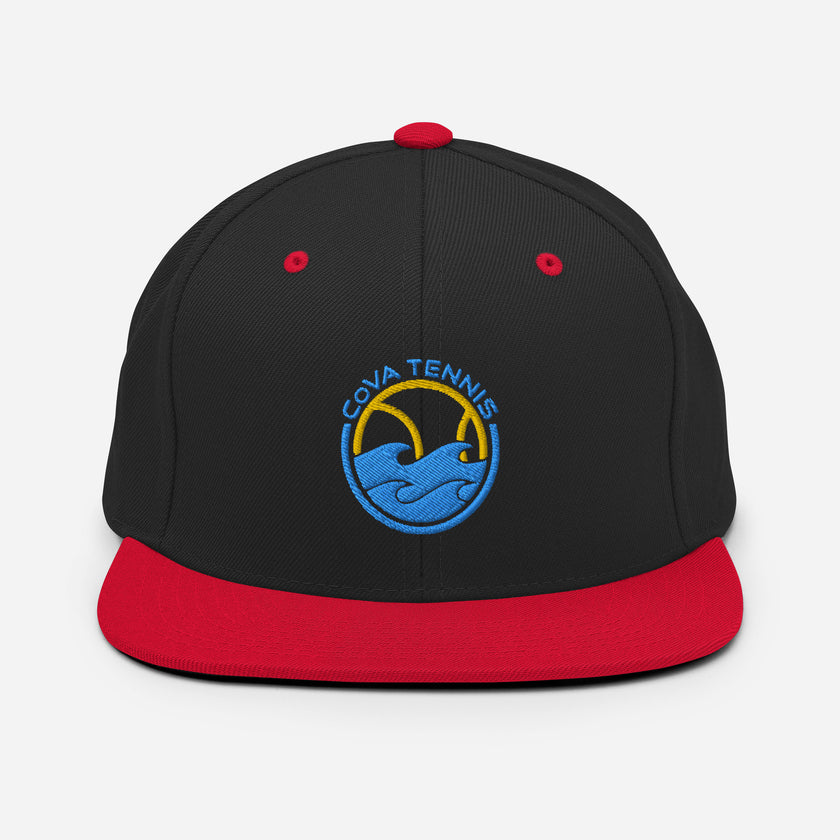 CoVA Tennis Ball & Waves Logo Snapback Hat