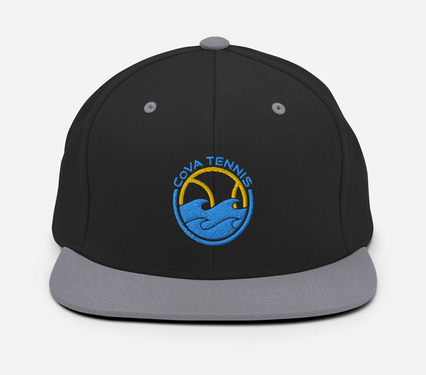 CoVA Tennis Ball & Waves Logo Snapback Hat