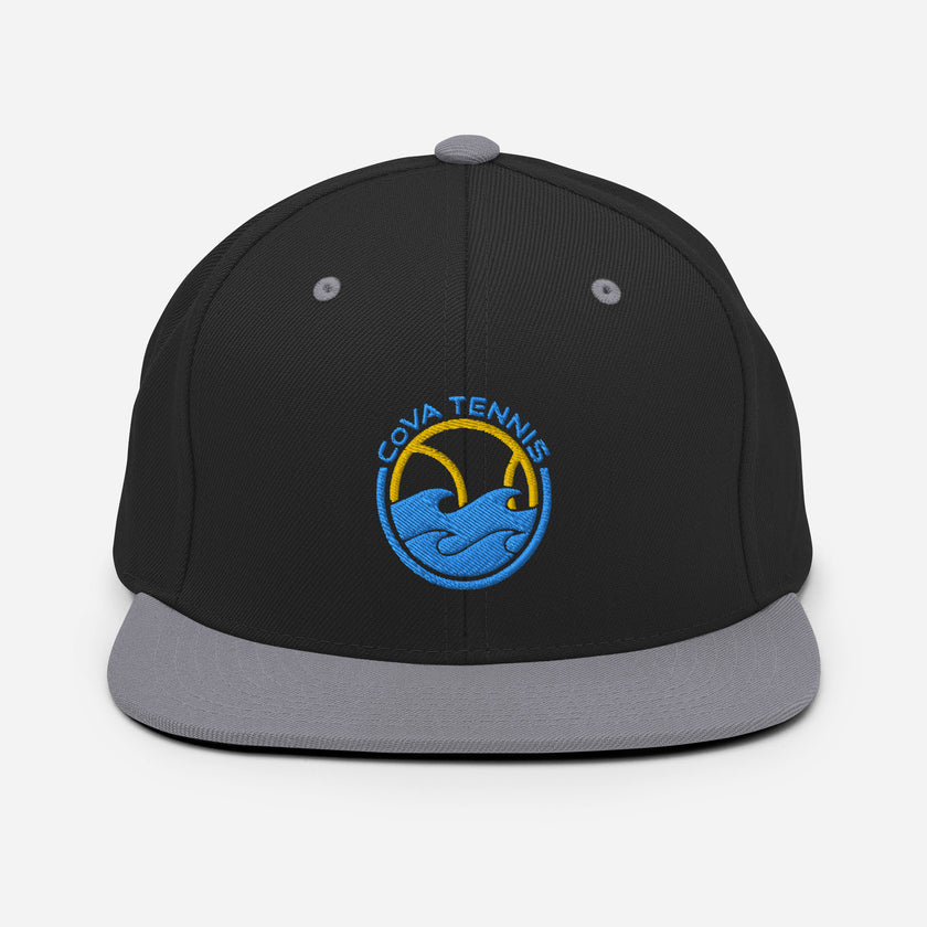 CoVA Tennis Ball & Waves Logo Snapback Hat