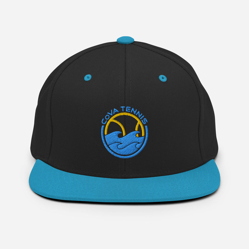 CoVA Tennis Ball & Waves Logo Snapback Hat