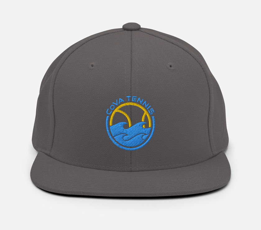 CoVA Tennis Ball & Waves Logo Snapback Hat