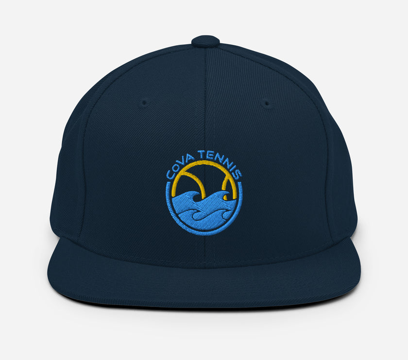 CoVA Tennis Ball & Waves Logo Snapback Hat