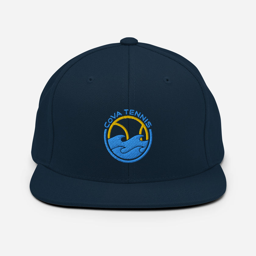 CoVA Tennis Ball & Waves Logo Snapback Hat