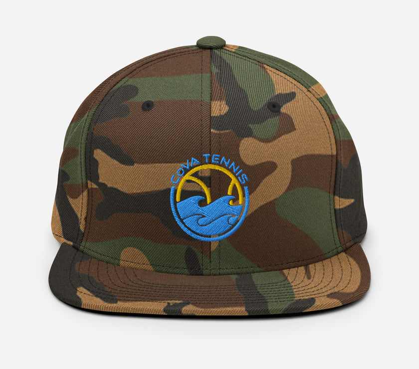 CoVA Tennis Ball & Waves Logo Snapback Hat