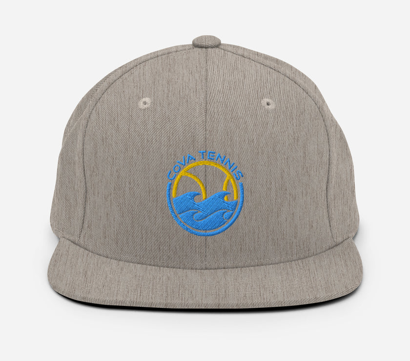 CoVA Tennis Ball & Waves Logo Snapback Hat