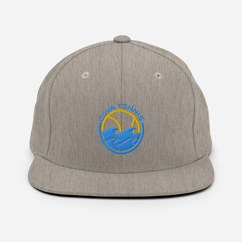 CoVA Tennis Ball & Waves Logo Snapback Hat