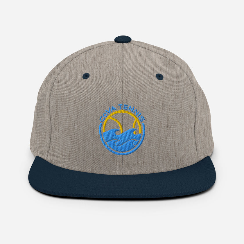 CoVA Tennis Ball & Waves Logo Snapback Hat