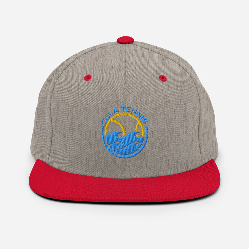 CoVA Tennis Ball & Waves Logo Snapback Hat