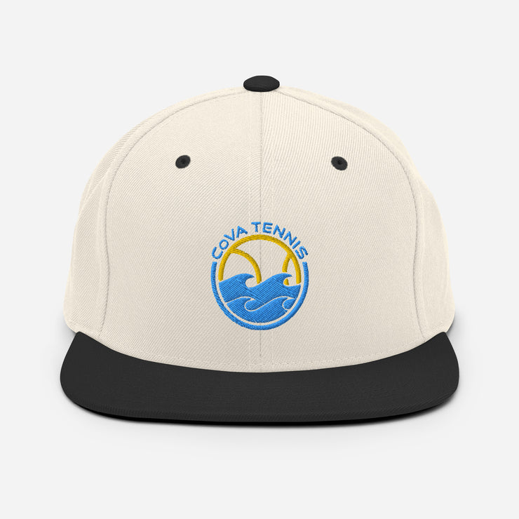 CoVA Tennis Ball & Waves Logo Snapback Hat