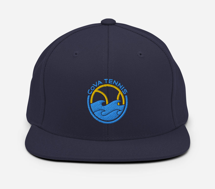 CoVA Tennis Ball & Waves Logo Snapback Hat