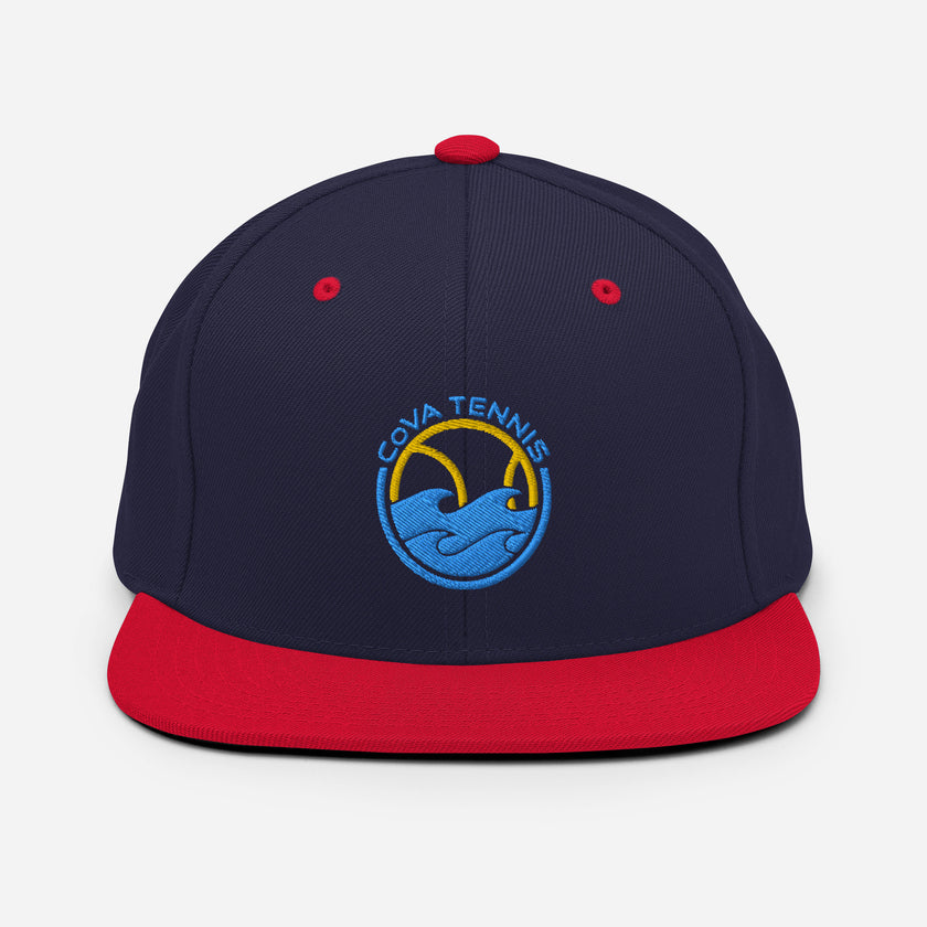 CoVA Tennis Ball & Waves Logo Snapback Hat