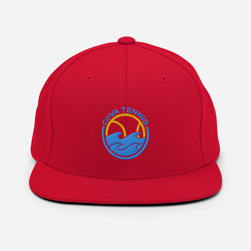 CoVA Tennis Ball & Waves Logo Snapback Hat