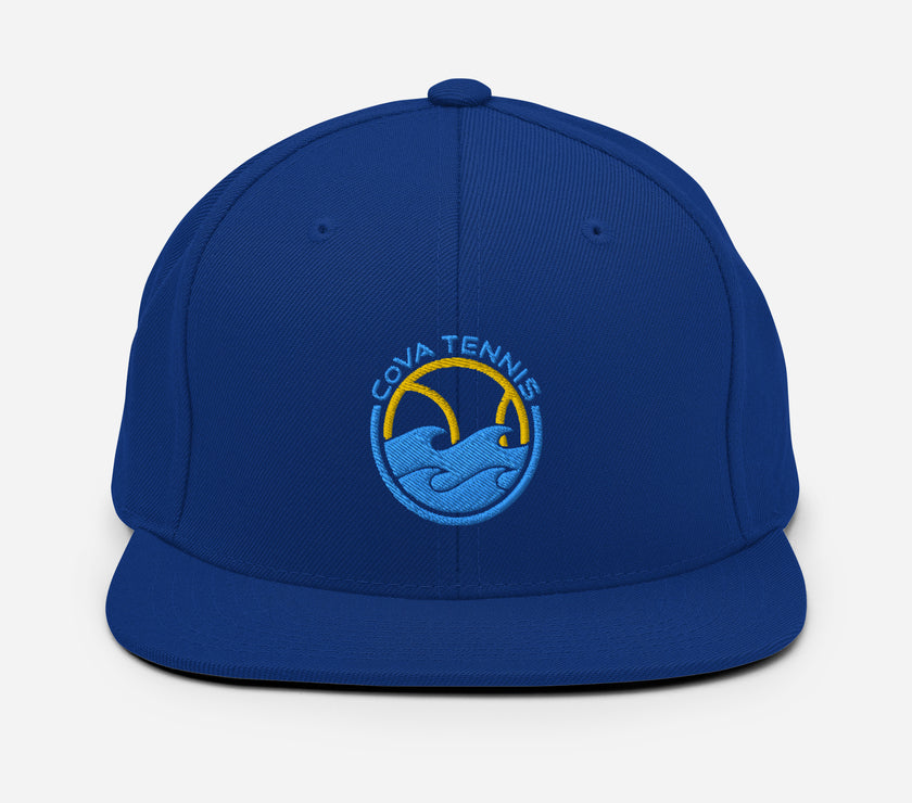 CoVA Tennis Ball & Waves Logo Snapback Hat