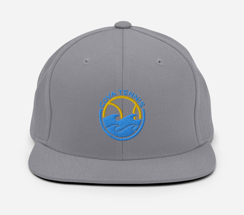 CoVA Tennis Ball & Waves Logo Snapback Hat