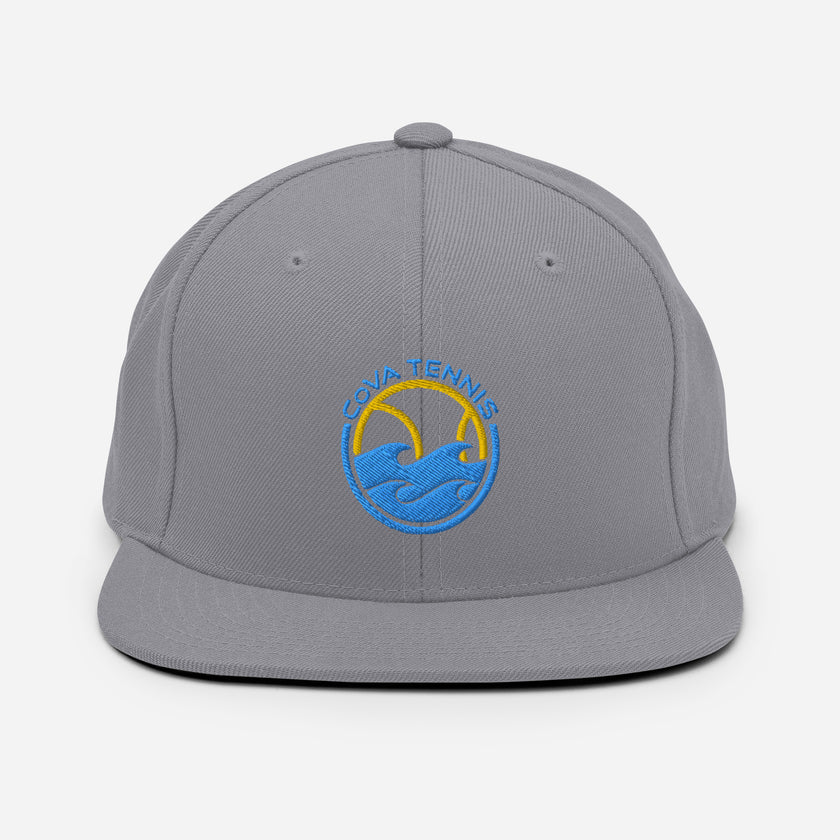 CoVA Tennis Ball & Waves Logo Snapback Hat