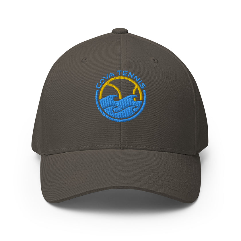 CoVA Tennis Ball & Waves Logo Structured Twill Cap