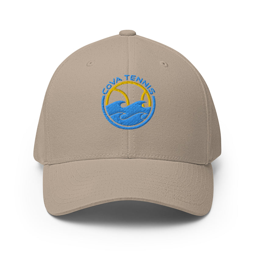 CoVA Tennis Ball & Waves Logo Structured Twill Cap