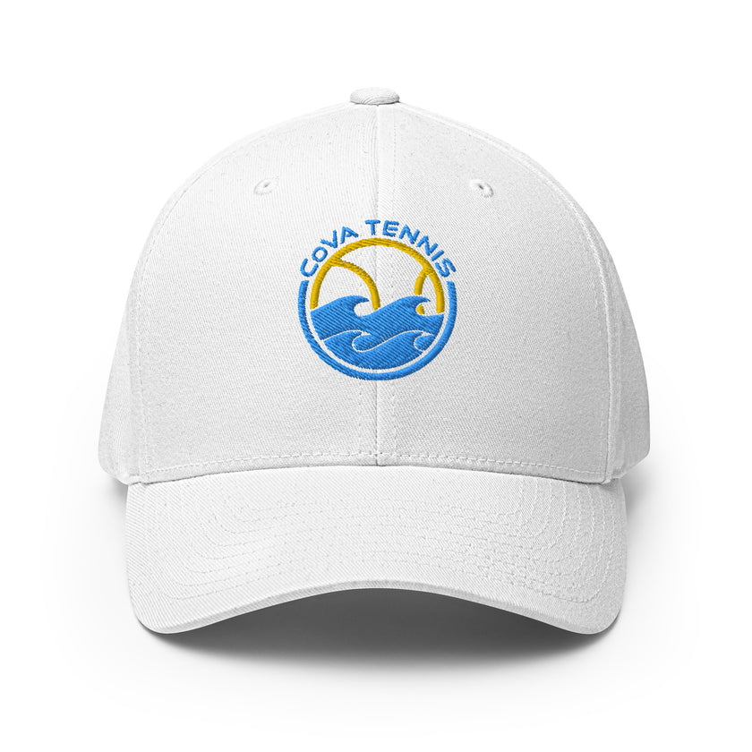 CoVA Tennis Ball & Waves Logo Structured Twill Cap