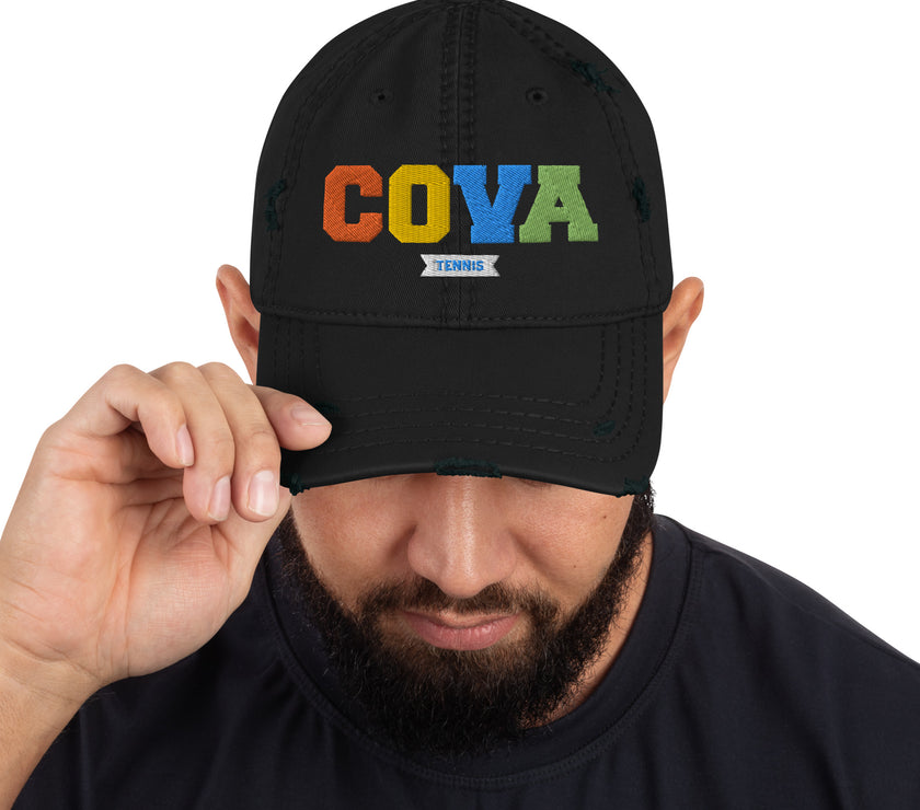 CoVA Tennis Rainbow Distressed Dad Hat