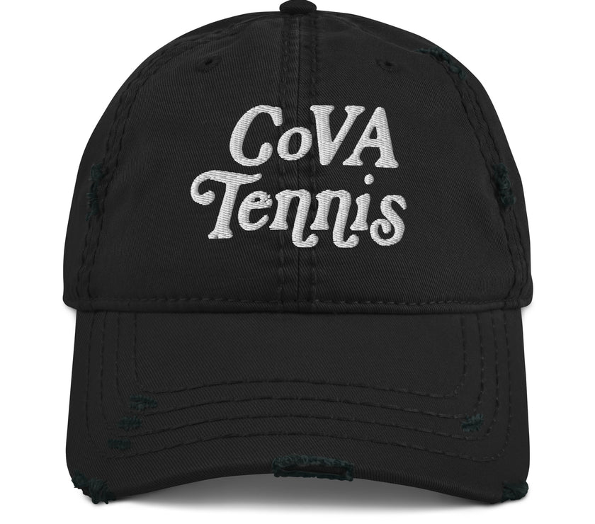 No Doubt CoVA Tennis Script Distressed Dad Hat