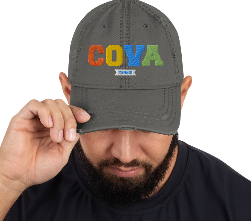 CoVA Tennis Rainbow Distressed Dad Hat